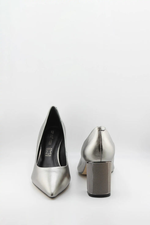 Capelli Rossi Pointed Toe Leather Block Heel